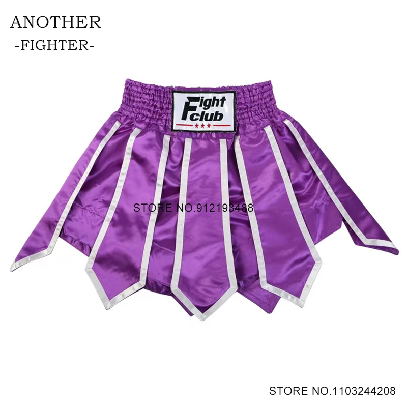 

Muay Thai Shorts Lotus Ribbons Kickboxing Shorts Men Women Children 2025 New Gym Grappling Sparring Fighting MMA Boxing Shorts