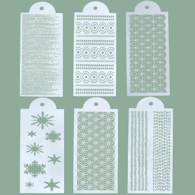 FAIS DU Fondant Cake Mesh Stamps Stencils For DIY Craft Making Wedding Cake Design Plastic Spray Template Cookie Painting Mold