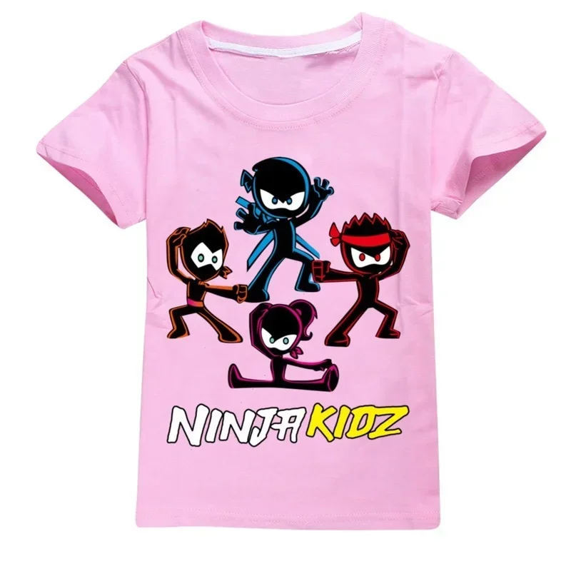 NINJA KIDZ Ragazzo Vestiti Estivi SPY Ninjas Ragazzi Adolescenti Abbigliamento Cotone Ragazzi Maglietta Boutique Abbigliamento per bambini O-Collo ragazze Top Camicia