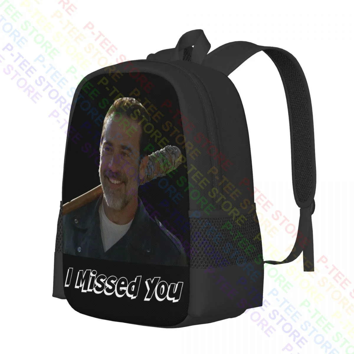 Negan I Missed You The Walking Dead Jeffrey Dean MorganBackpack Large Capacity Shoe Bag Schoolbag