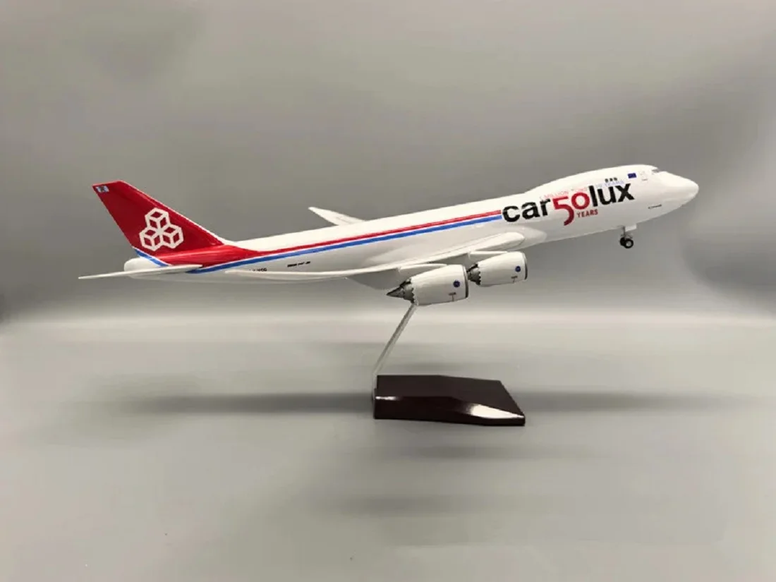 Diecast Resin Plane Model 47CM 1/160 Scale Luxembourg Cargo 747-8F Cargolux Airplane Freight Transport Decoration Display Toys