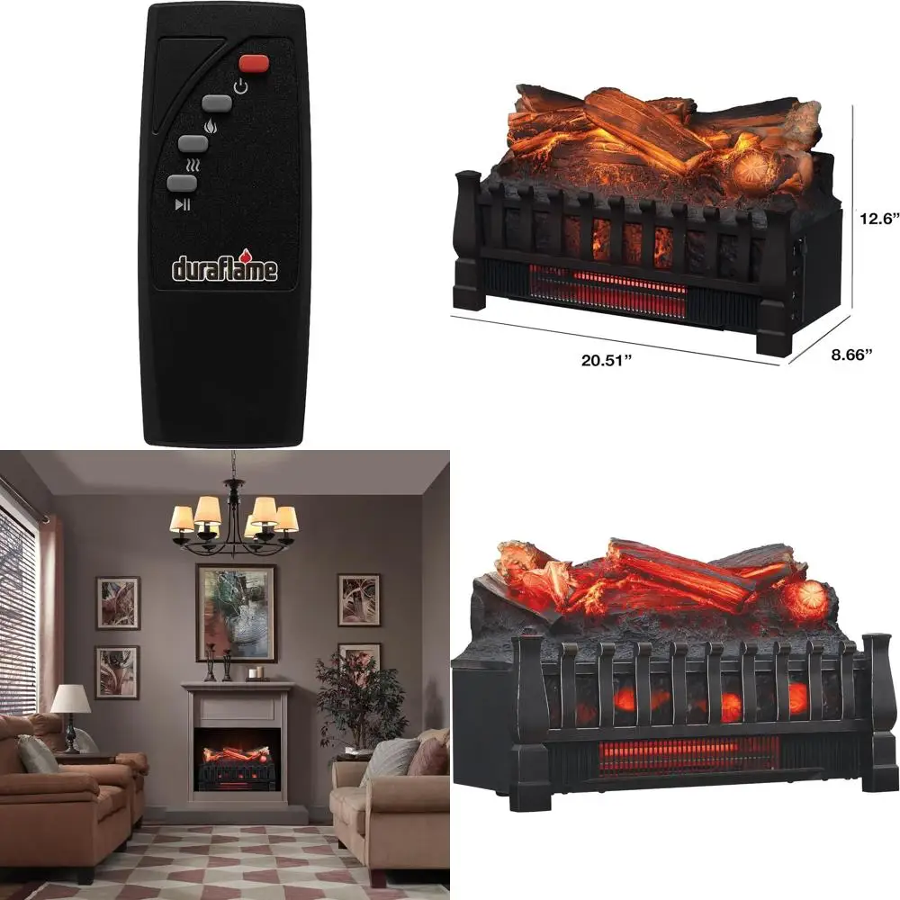 

Инфракрасный электрический камин-обогреватель на 1000 кв. футов с имитацией дров и пультом ДУ