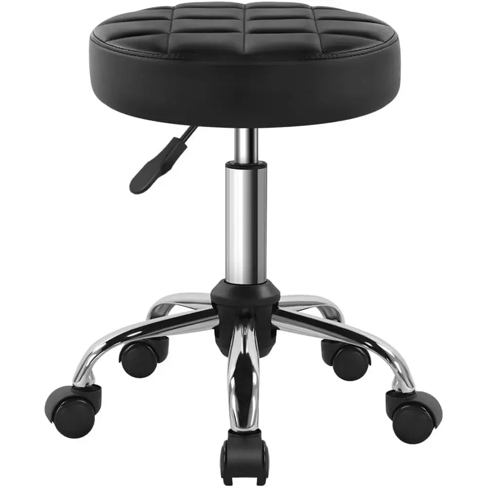 

Black Classic Swivel Stool with Wheel or Sn Work Home SPA Shop Height-Adjustable and Cost-Eective Rolling Stool Chair Small
