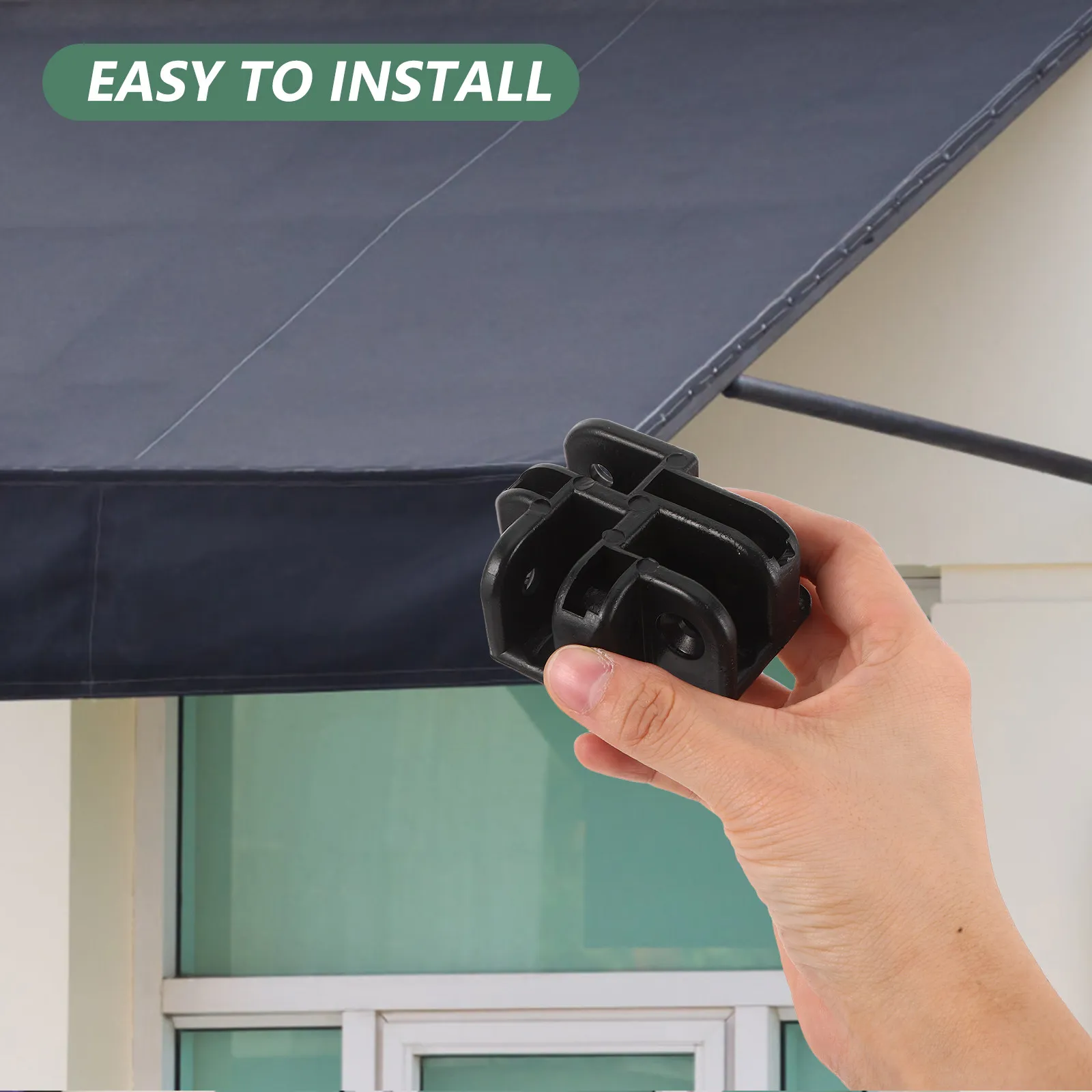Patio Umbrella Parts High-Strength Plastic Canopy Tent Pole Bracket Connector Outdoor Camping Tent Pole Replacement Accessories