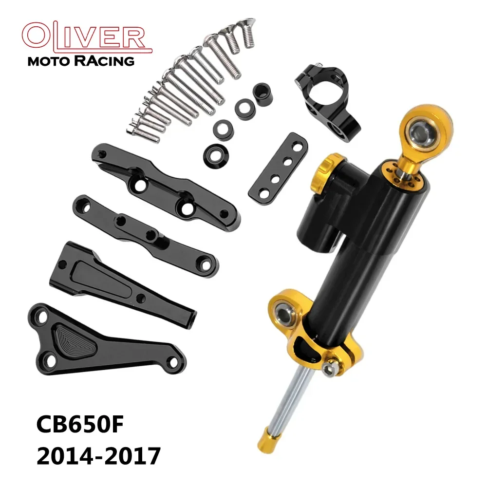 

Регулируемые детали мотоцикла CB 650F, рулевой демпфер для Honda CB650F 2014-2019, стабилизирующие демпферы, монтажный комплект кронштейна CB 650 F