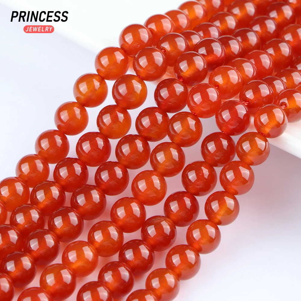 A+  Red Agate Onyx Carnelian Loose Beads for Jewelry Making DIY Bracelet Necklace Charms   Accessories