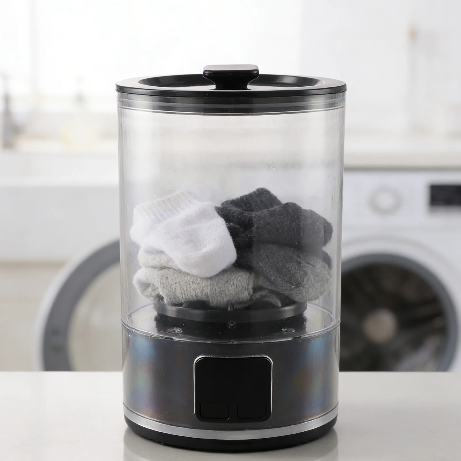 Cordless Portable Washer for Light Laundry Loads with 1L Capacity 15000 RPM Motor and Compact 20x11x13CM Dimensions