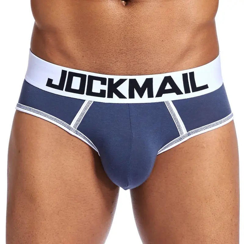 JOCKMAIL Sexy Men Underwear Briefs BOTTOMLESS Gay Penis Pouch Open Back Underpants Modal Gay Underwear Male Panties Shorts