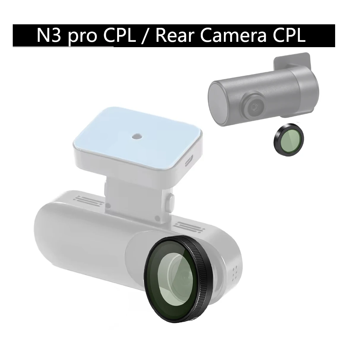 for DDPAI Dash Cam Mola N3 Pro HD Lens Dust Protection Anti Glare CPL Filter for DDPAI Rear Camera CPL Filter