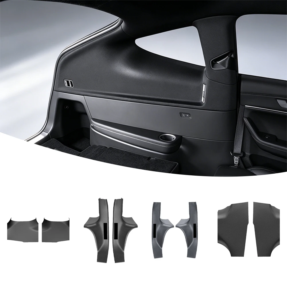 

For Tesla Model 3 Highland ABS Front Rear Door Sill Protector Threshold Strips Waterproof Anti-kick Guard Panel Auto Accessories