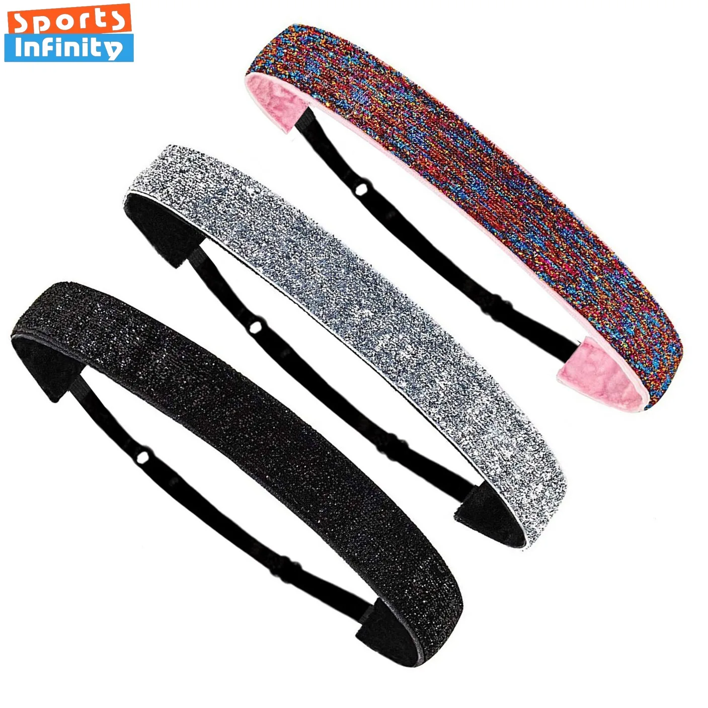Sport Headband Women Yoga Yoga Hair Bands Elastic Headband Children's Head Band Dance Shiny Anti Slip Headband Yoga Accessories