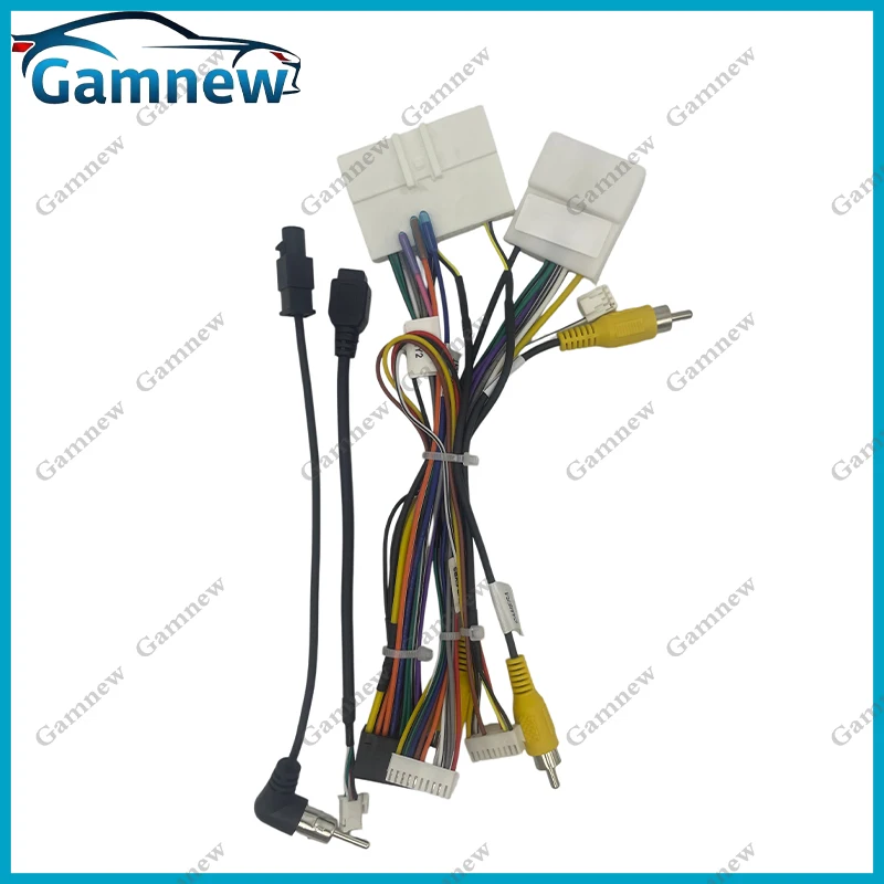 Gamnew Car Radio Cable Connector Wire Harness with CANBus Decoder for Nissan X-Trail VC-Turbo 300 E-power Sylphy 2021-2023