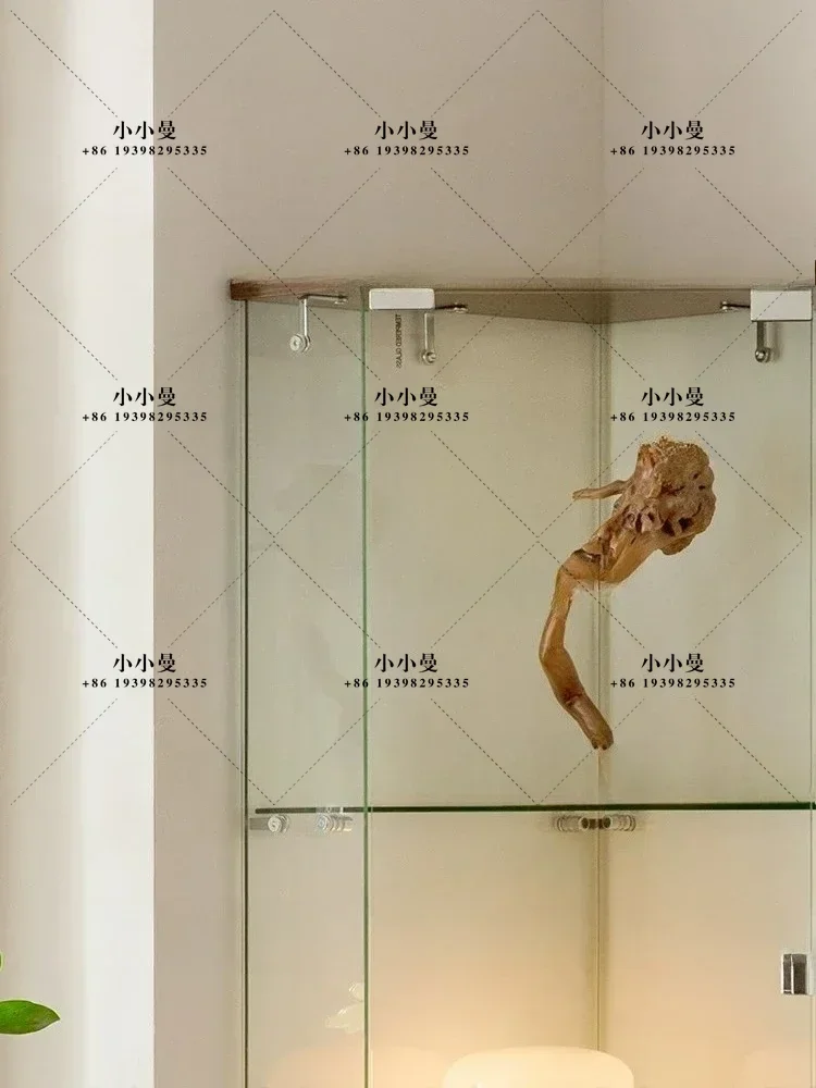 Corner display cabinet Pain cabinet Triangle glass cabinet Corner figure display cabinet building block model dust cabinet