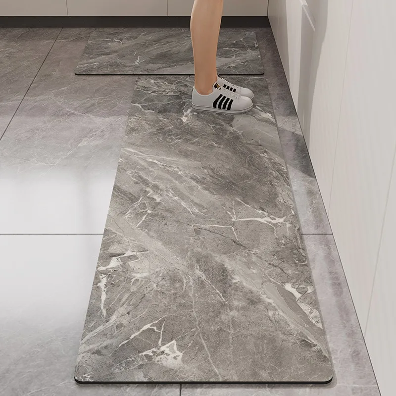 Marble PVC Kitchen Mat 3