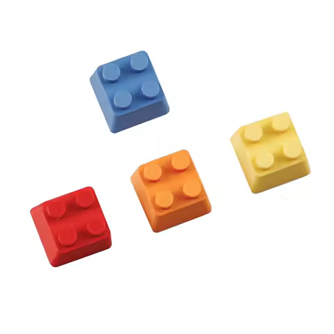 YMDK 4pcs Color Building Block Brick Arrow Keys Creative 3D Printed Personalized Custom Keycaps for MX Mechanical Keyboard