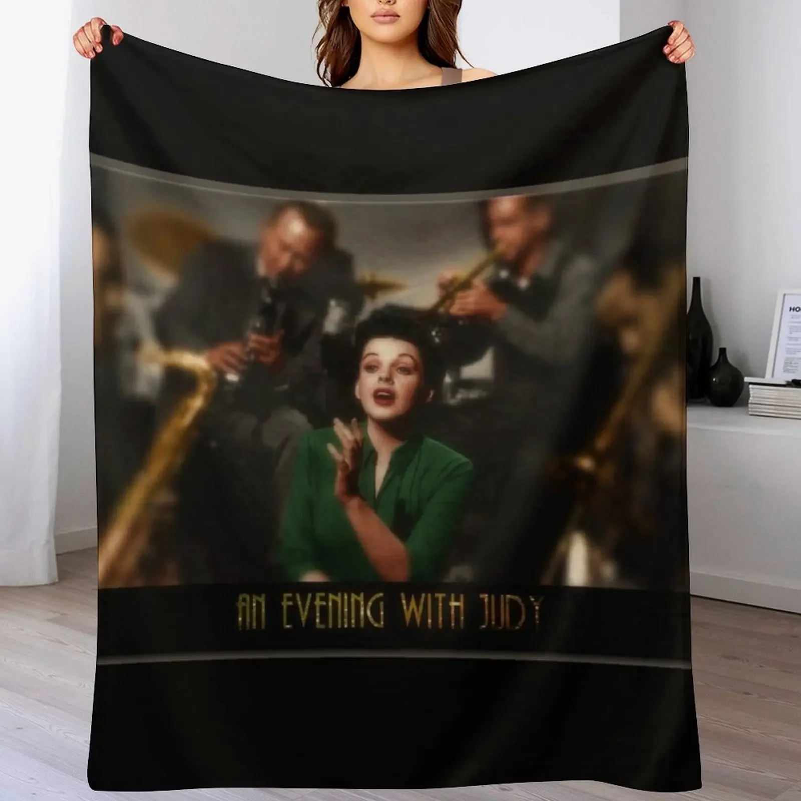 An Evening With Judy Throw Blanket Soft Comfort Blanket for Reading Watching TV