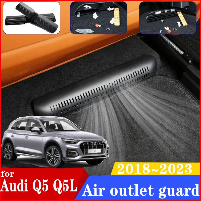 

For Audi Q5 Accessories Q5L 80A 2018~2023 Car Air Condition Vent Non-Clogging Seat Dust Protect Decoration Interior Accessories