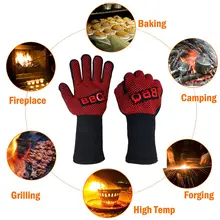 Heat-Resistant BBQ Silicone Gloves #3
