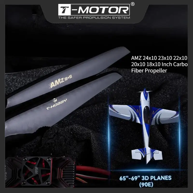

T-MOTOR T-HOBBY AMZ 23x10 20x10 24x10 22x10 18x10 Inch Carbon Fiber Propeller for 84-89 Inch 3D Planes High-Performance