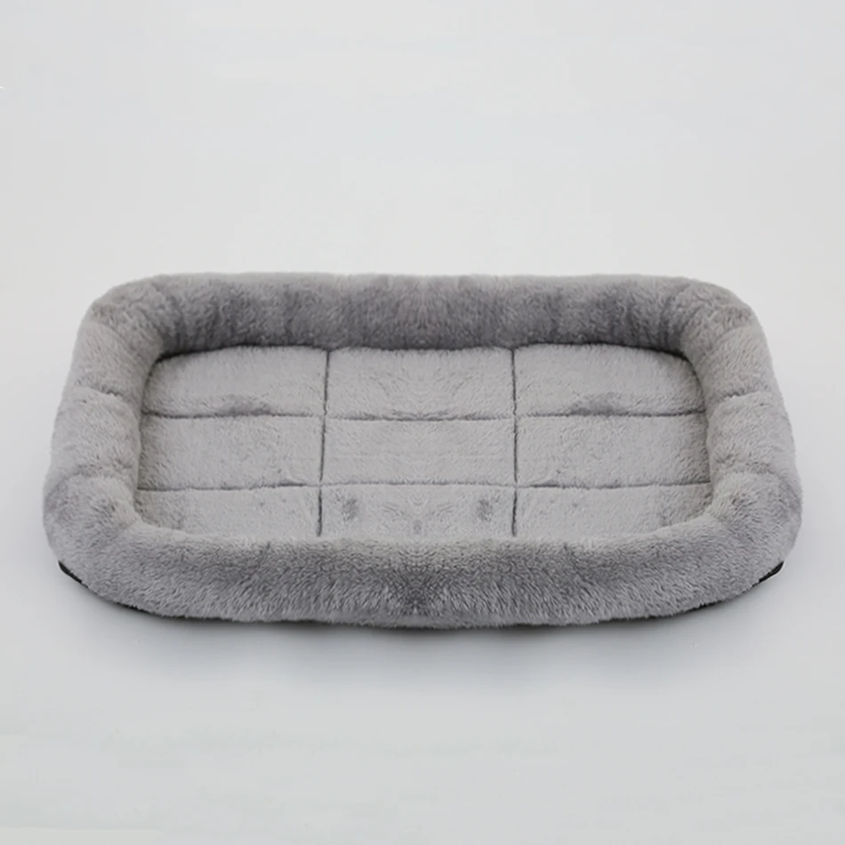 Cama de felpa suave para perro y gato, alfombrilla cuadrada para mascotas, suministros para mascotas, accesorios, perrera, almohadilla para dormir,