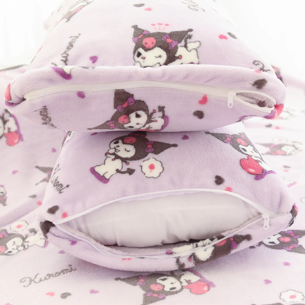 Kawaii anime kawaii kuromi meine melodie flanell decke zimt rolle plüsch spielzeug klimaanlage quilt mädchen weihnachts kind geschenk