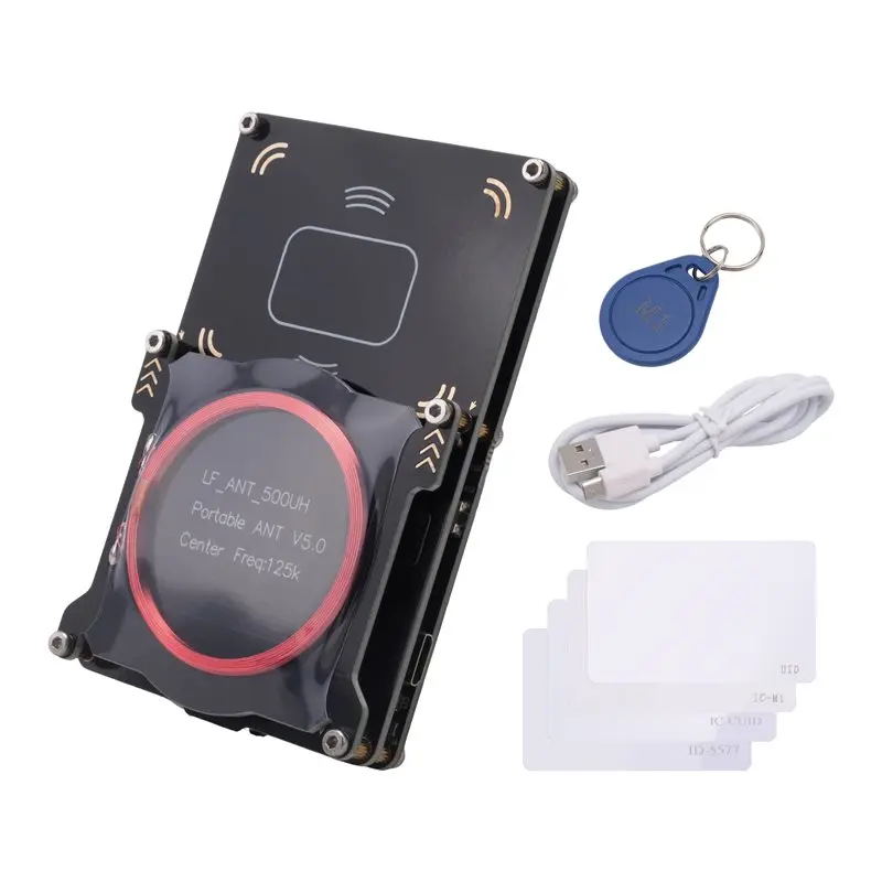 ●Proxmark3 512M RFID Card Reader Burner Easy V5.0 RDV4 Memory IC ID Card Copier Duplicator Integrated Antenna Decryptor