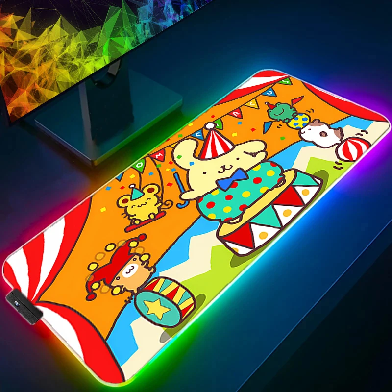 

Коврик для мыши с подсветкой Pudding Anime Max, игровой коврик для стола, RGB-коврик для мыши, аксессуары для ПК и компьютера, игровые аксессуары для клавиатуры, коврик для мыши