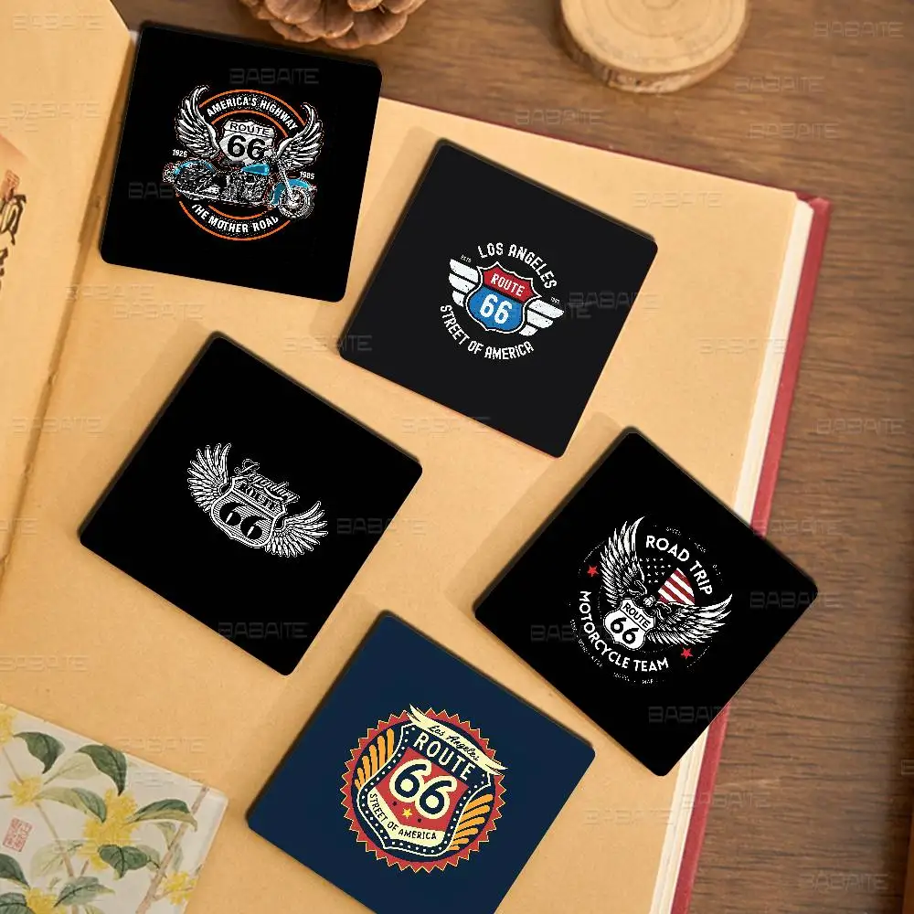 R-Route 66 Fashion Personalized Fridge Magnets Magnetic Refrigerator Memorial Gifts for Kitchen Office Locker Travel Home Deco