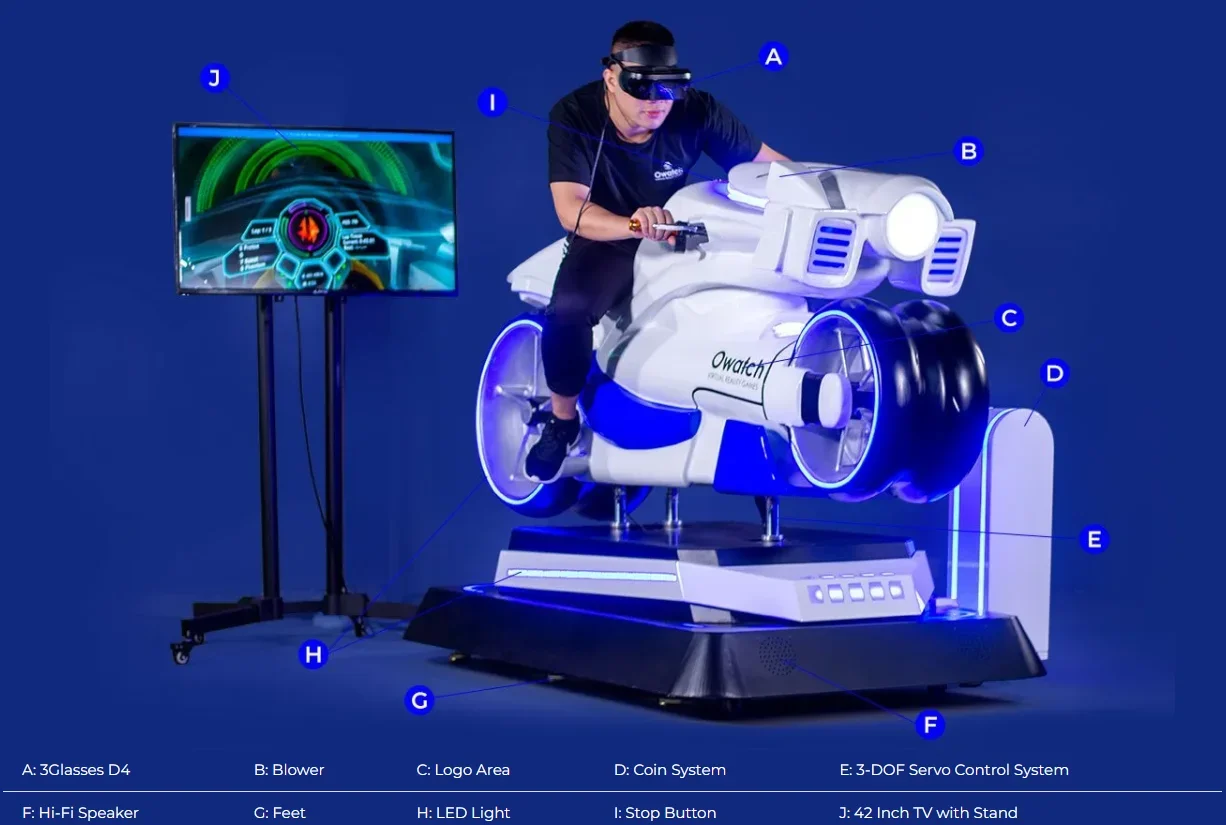 2 seats VR Motor machine simulator shooting VR Arcade Games Machines