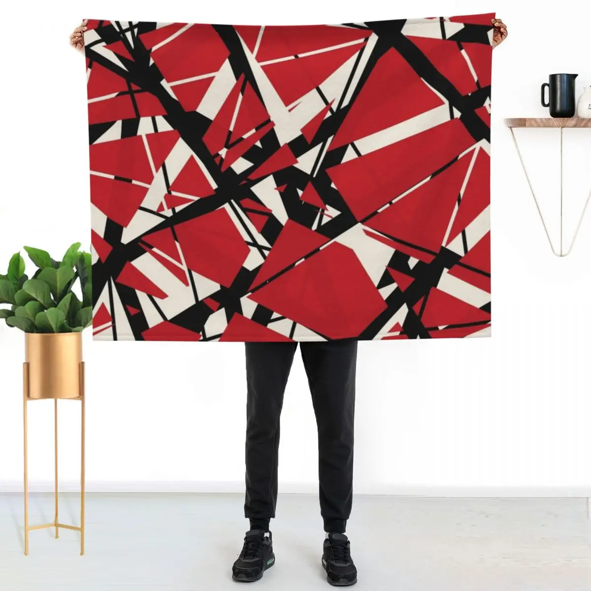 

EVH: authentic stripes design (red) Throw Blanket Cozy Warm Blanket for Bed Room Decor