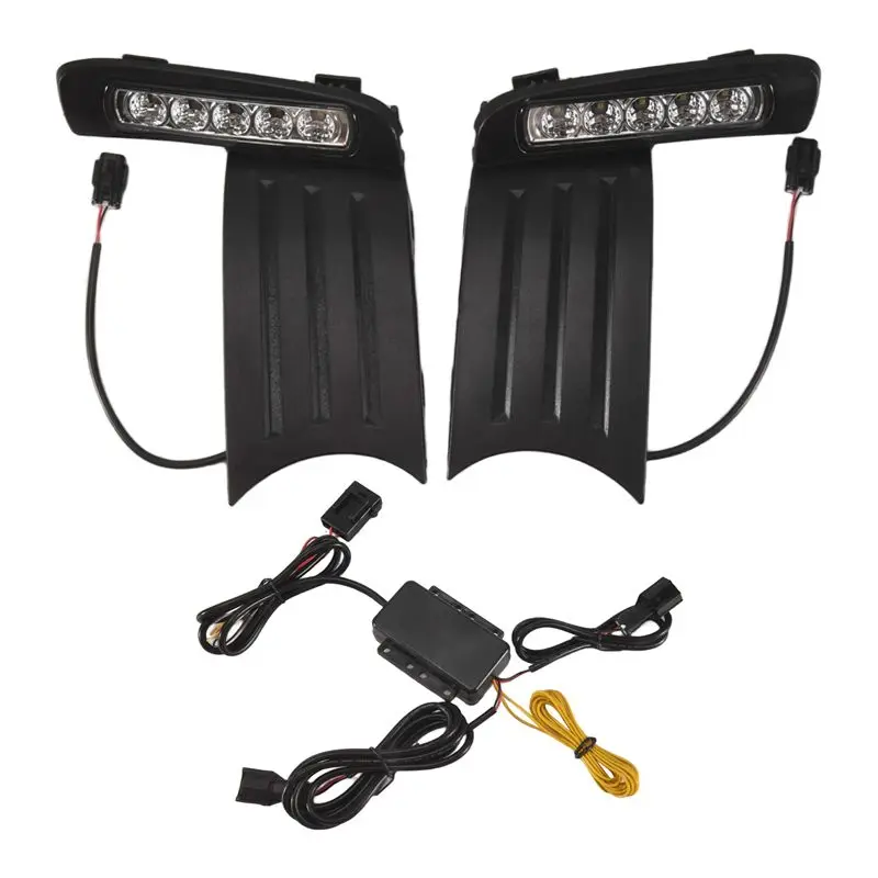 

Stable-1 Pair DRL LED Daytime Running Light Driving Fog Lamp For Honda Fit/Jazz 2011 2012 2013 Replacement Accessories
