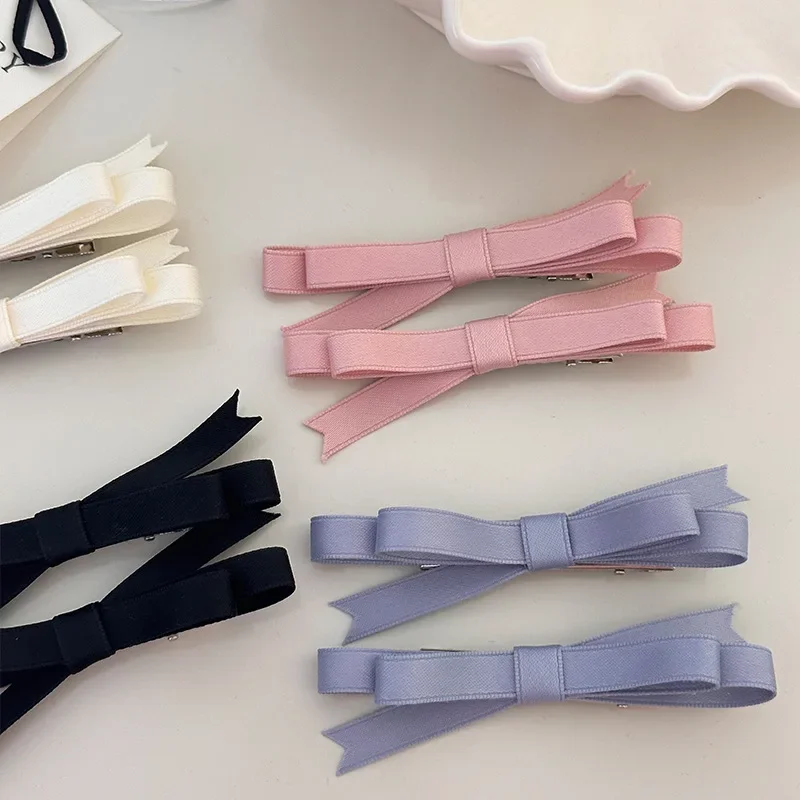 Accessories for women girl korean bow hair pins and clips ribbon popular new in kpop sweets kawaii Cute leading fashion trendy