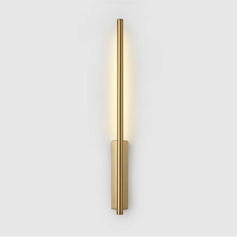 

LED Electroplated Gold Strip Wall Lamp Light for Bedroom Bedside Living Room Corridor Dining Room Stairway Indoor Lighting Decor
