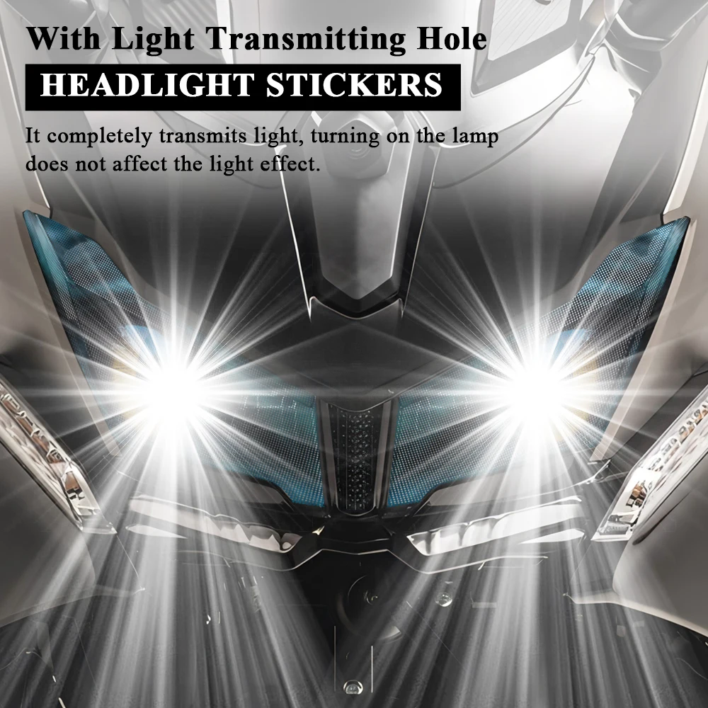 Waterproof Headlight Stickers Protection Motorcycle Headlamp Guard Decals Motorbike Accessories For Cyclone RT3S 2022 2023 2024