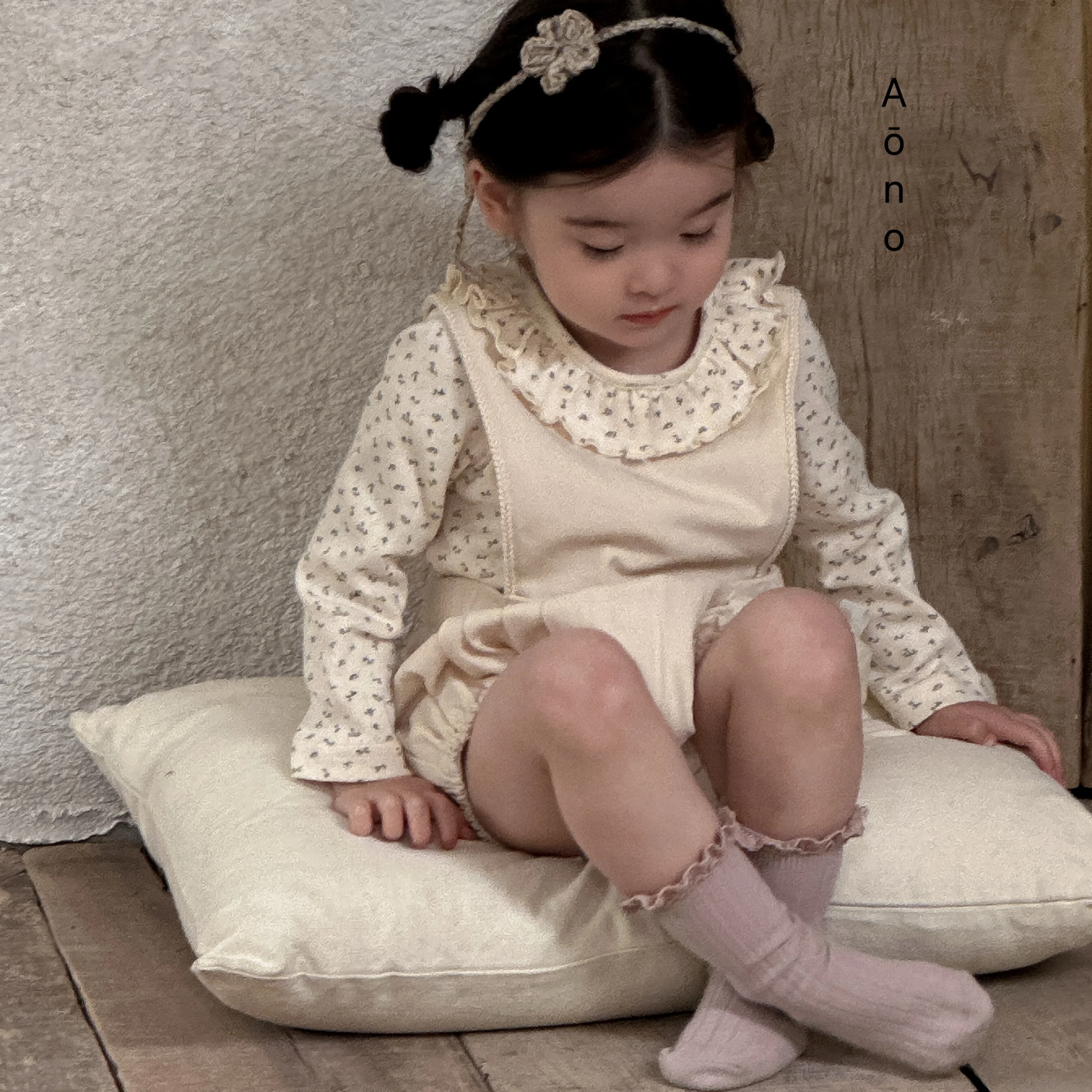 SeasonSea ربيع الخريف طفلة كشكش طوق الأزهار تي شيرت قميص قطني بكم طويل بلايز طفل ملابس داخلية غير رسمية بلوزة #1