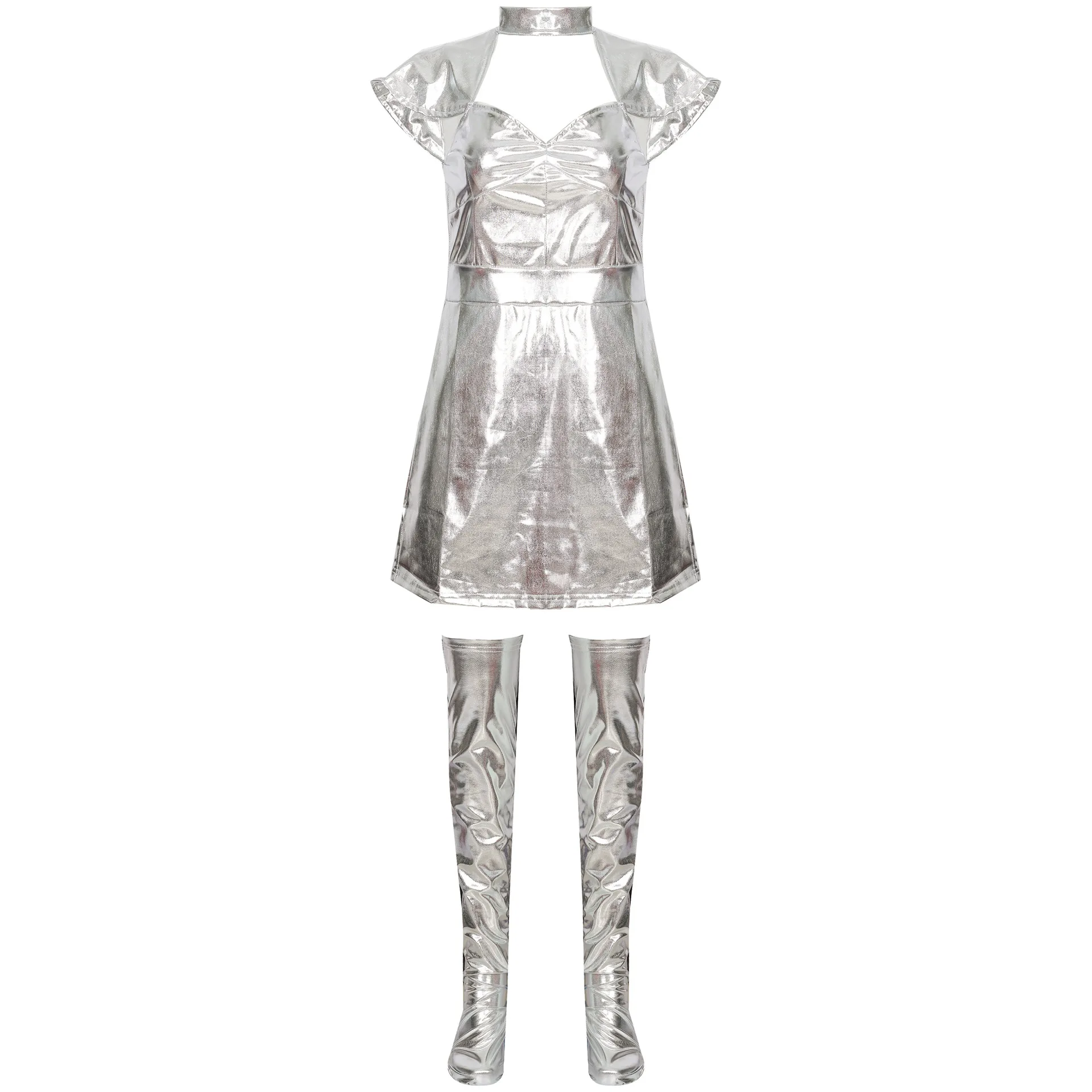 Cosplay Astronaut Costumes Women Sexy Dress Space Suit Cos Alien Halloween Costume Warrior Skirt Adult Female Stage Performance