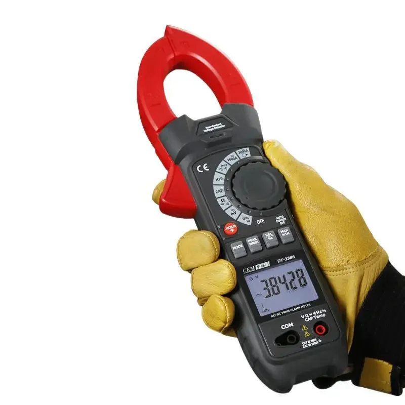 أداة CEM عالية الدقة الصناعية التيار المتناوب والتيار المستمر صحيح RMS الرقمية المشبك متر الطاقة الكهربائية متر DT-3386