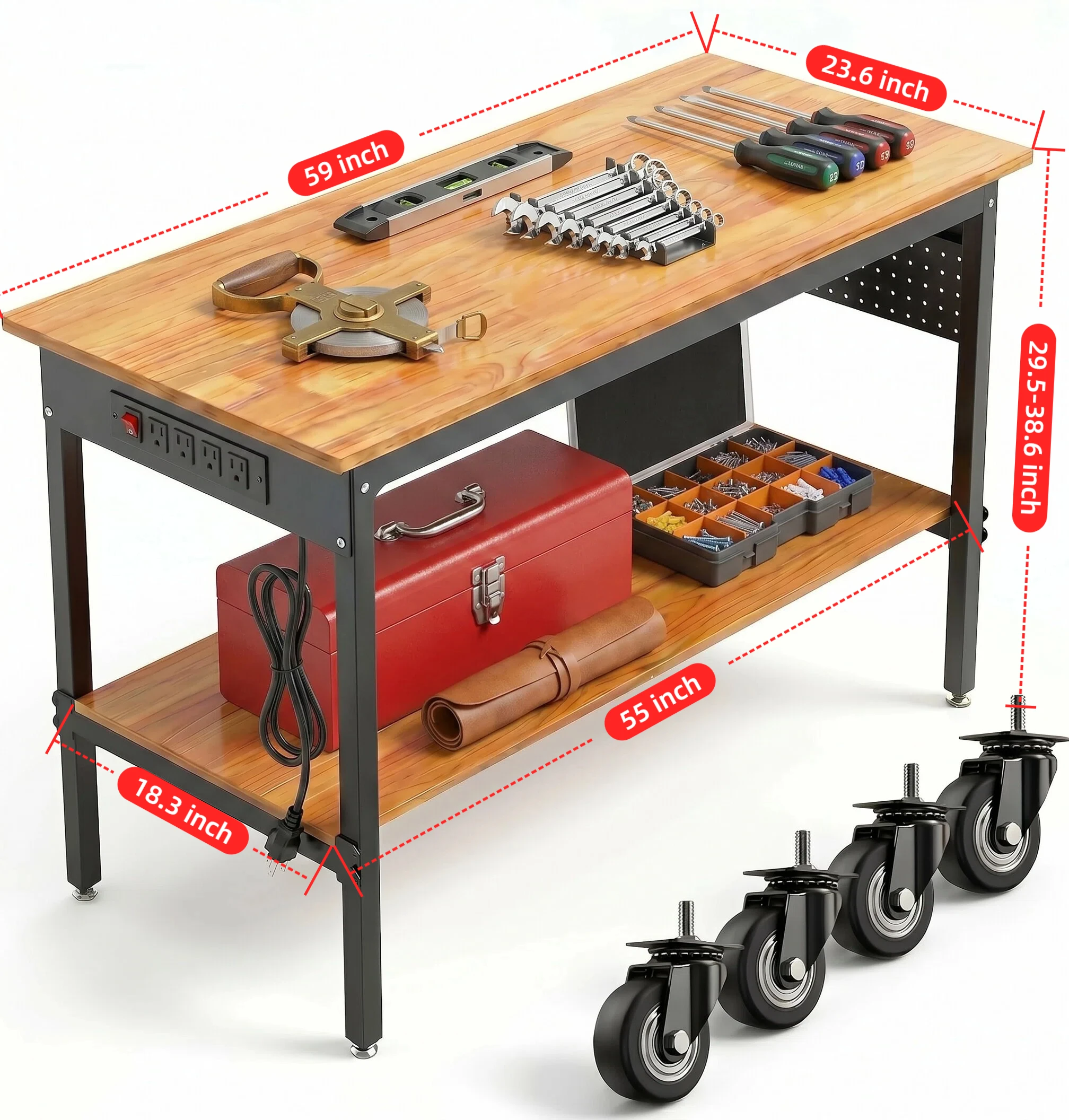 Мобильный верстак со встроенно – обзор и цена Workbench Woodworking