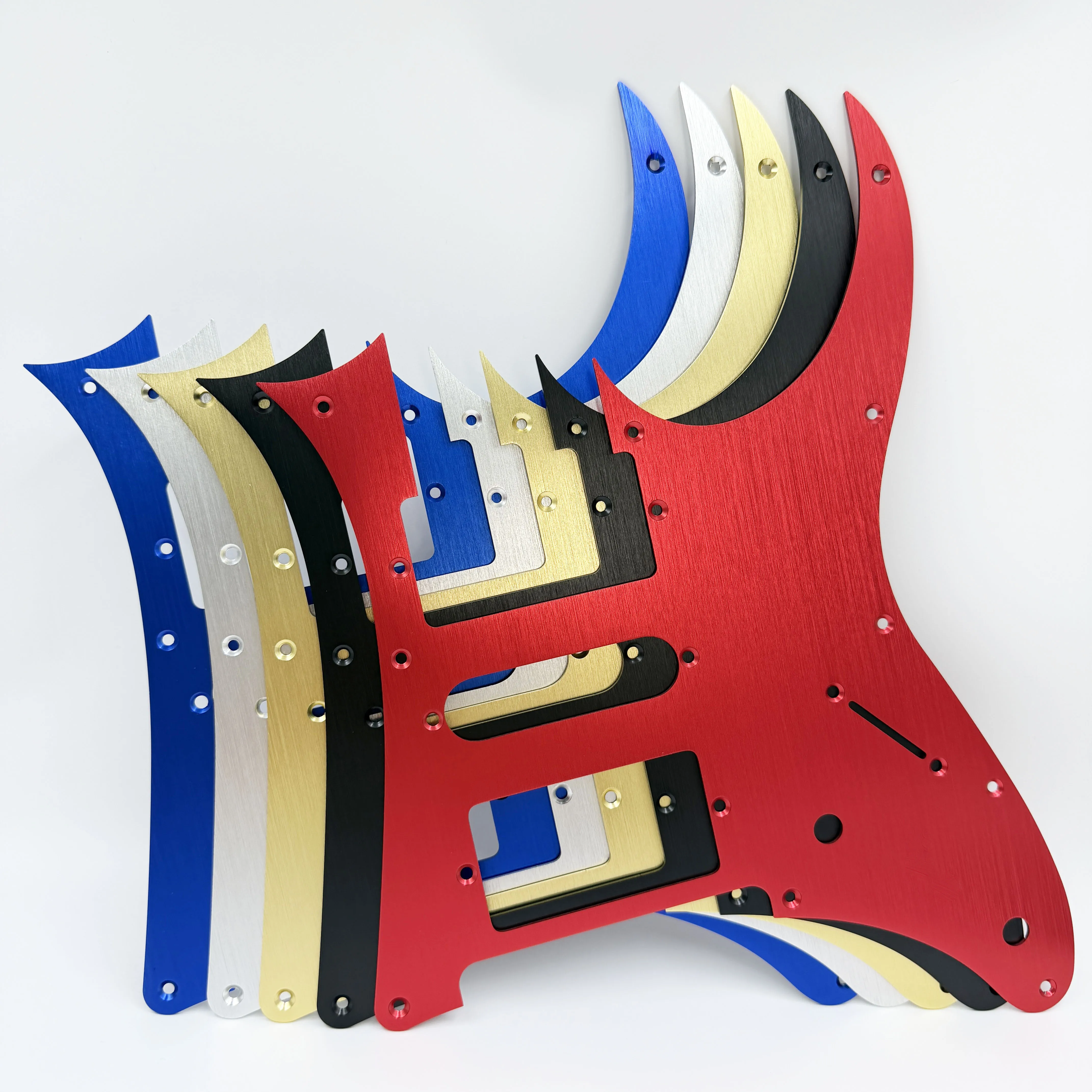 Aluminum Alloy Guitar Guard Plate Scratch Panel Decoration Lacquered Brushed Finish 1.5MM 7V IB Electric Guitar Pickup Plate