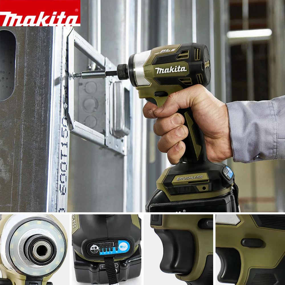 Makita 18V DTD173 Green Drill Brushless Power Tool for Home Improvement And DIY Projects 180Nm Electric Drill Wood/Bolt/T-Mode