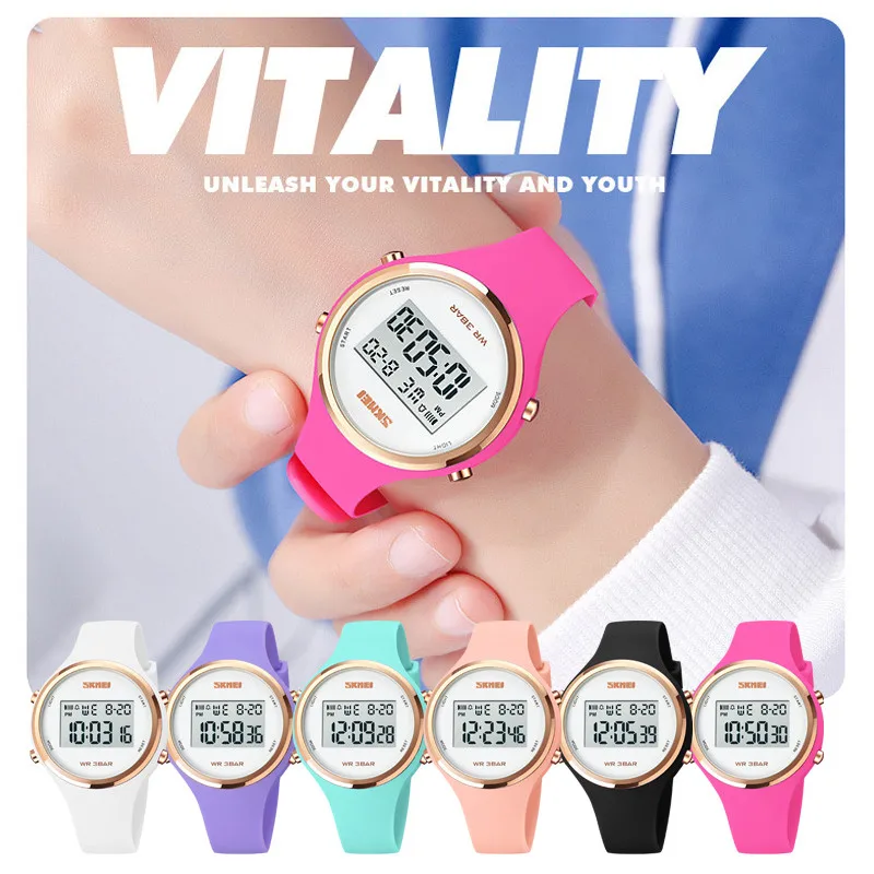 

Beauty Colorful Sports Watch Outdoor Waterproof Timing Student Electronic Watch Led Digital Watch Casual Fashion Children Kids