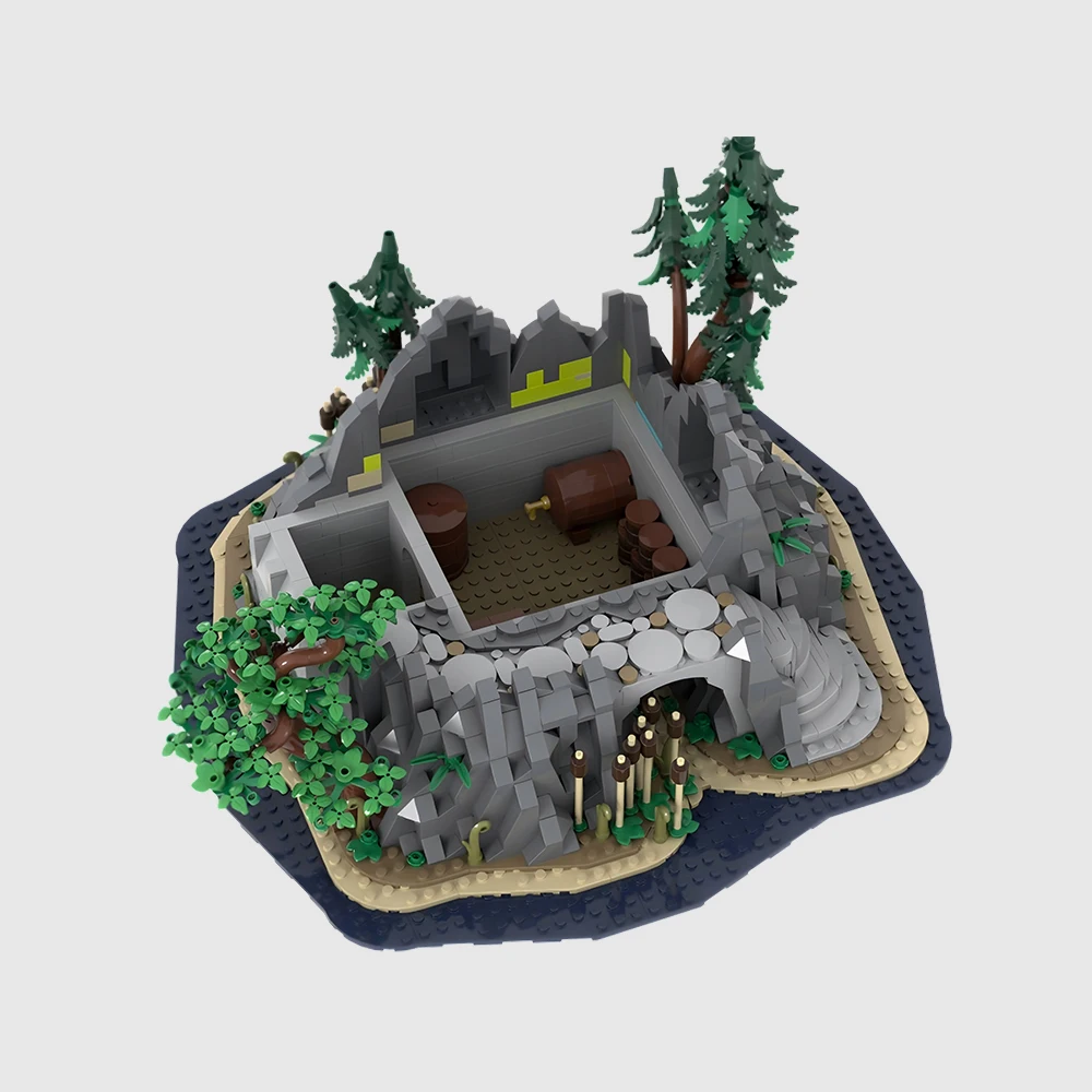 3531 Elementów MOC Średniowieczna Wieża Budynku Wyspa Kamieniowa Dom Model Klocki DIY Zestaw Zabawek do Składania Prezent dla Dzieci Chłopców