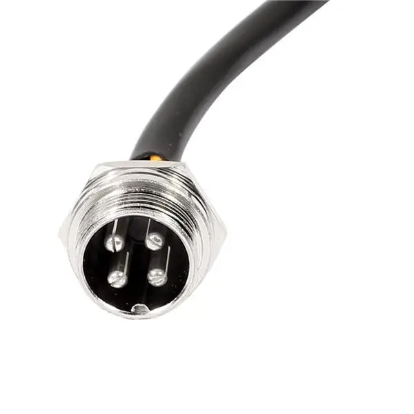 GX16-4 Pin Cable Cordset Male Plug Single Ended Cable 1M (1 Pack)
