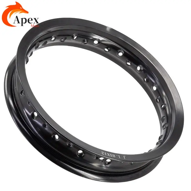 12 بوصة محور العجلة العلامة التجارية الجديدة دراجة نارية 1.85x12 32/36 المتحدث ثقوب العجلات الأمامية/الخلفية 12 بوصة سبائك الألومنيوم حافة 1.85*12" #4