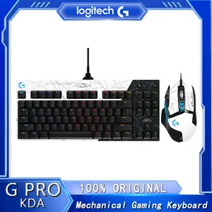 Logitech G popular PRO K/DA Mechanical Gaming Keyboard, Ultra-Portable Tenkeyless Design