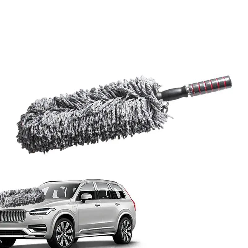 

Microfiber Car Wash Mop with Flexible Handle Brush Kit Cleaning Mop with Long Handle Windowshield Washing Towel Home Dust Wiper