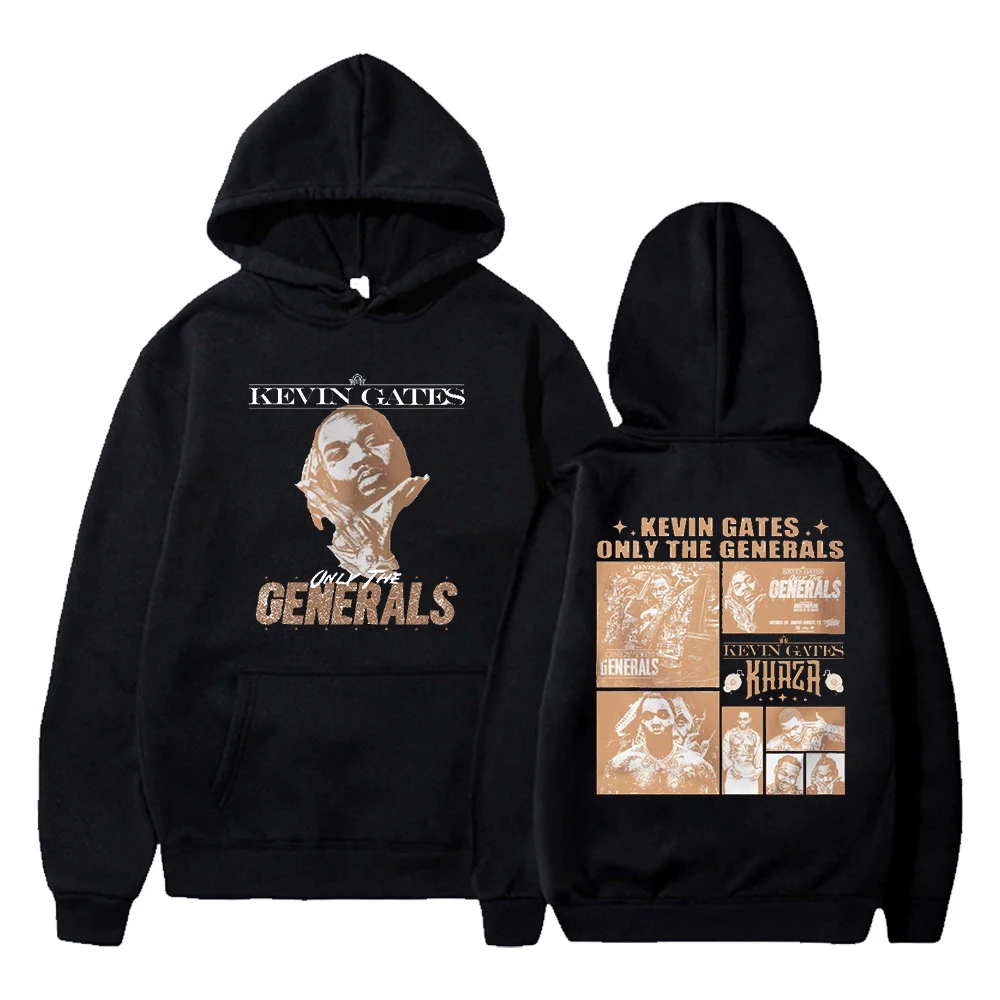 

Kevin Gates Only The Generals Tour Hoodie Long Sleeve Streetwear Women Men Hooded Sweatshirt Hip Hop Clothes