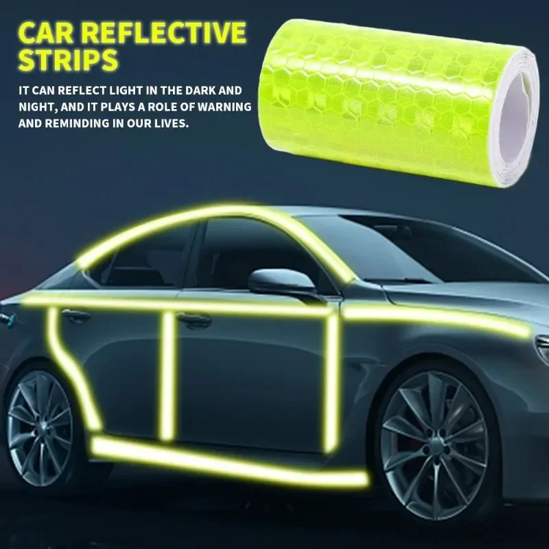 Car Reflective Tape Auto Body Safety Warning Sticker Reflector Protective Tape Strip Film for Trucks Auto Motorcycle Stickers