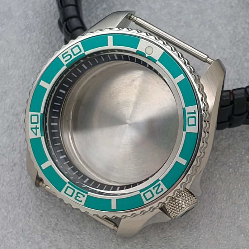 

42mm NH35 Cases SKX007 Watch Case Flat Sapphire Glass NH35 Cases Fits 4R NH35 NH36 7S26 Movement For Mod 28.5mm Dial Watch Cases