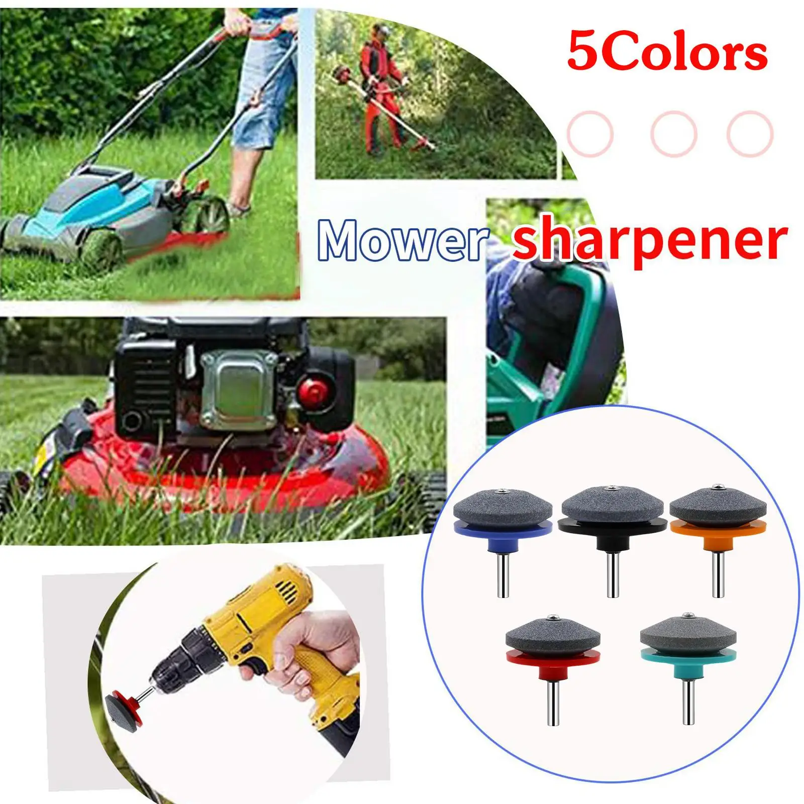 50MM Faster Lawn Mower Sharpener Lawnmower Sharpener Universal Grinding Rotary Drill Cuts Точилка для лезвий газонокосилки